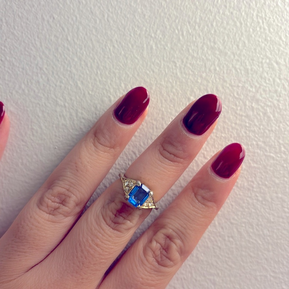 Blue Sapphire Ring; size 5